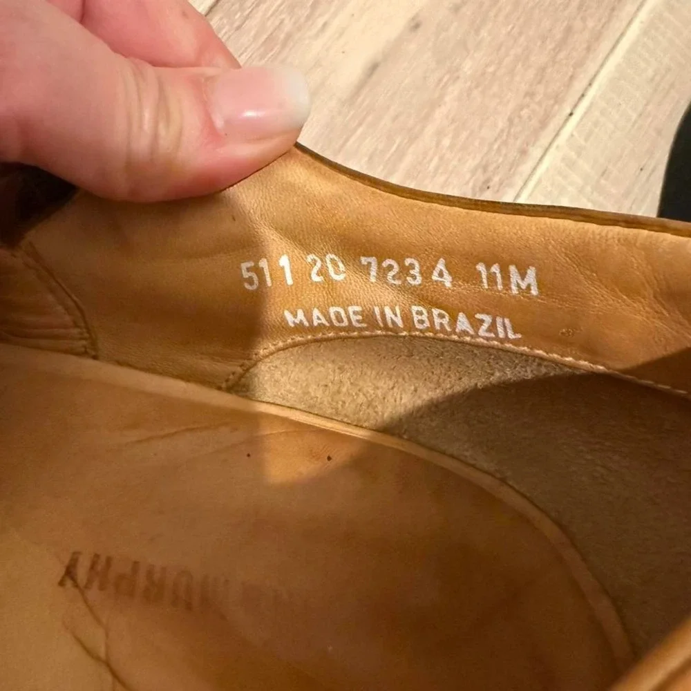 VINTAGE MADE IN BRAZIL Johnson and Murphy leather sandal shoes Sz 11